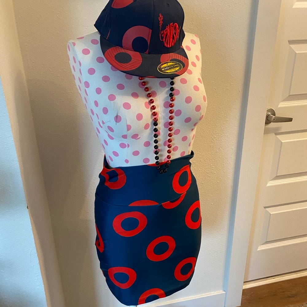 Phish ladies donut skirt and flat bill donut hat